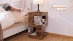 23.6-Inch Wood-Look Cat Tree Bed with Three Levels, Removable Soft Mats and Brown Finish for Indoor Cats