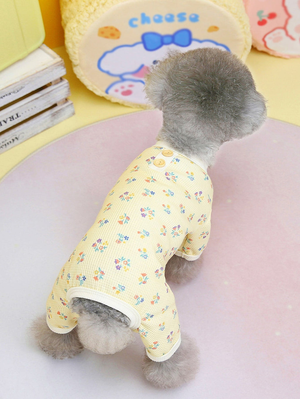 Pet Clothes For Dogs/Cats, 4 Legs Shirt, Puppy Outfit For Home Wear With Polka Dot Print