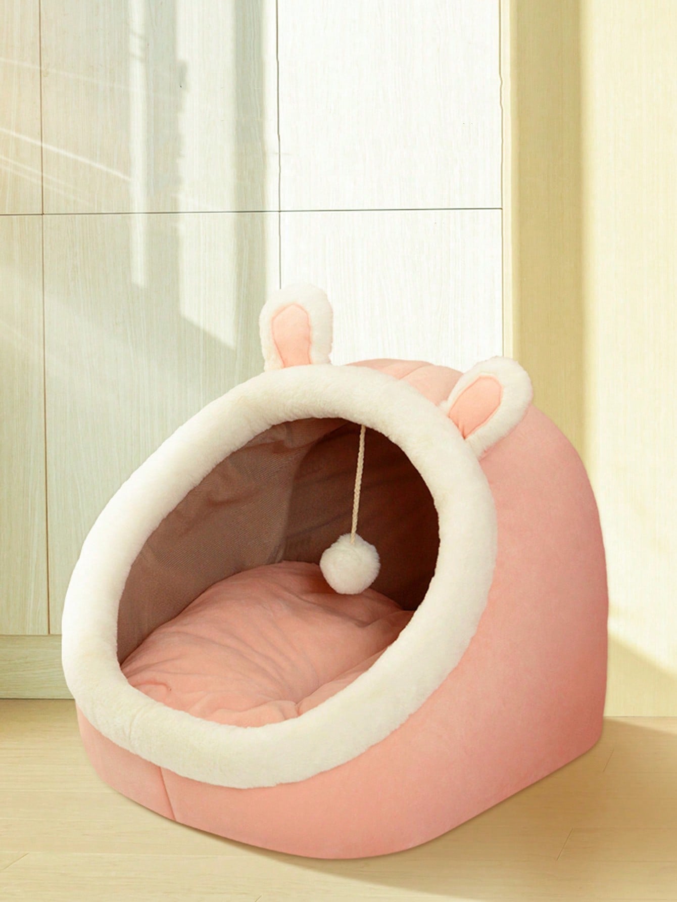 1pc Gray Cat-Shaped Pet Bed Suitable For Small & Medium-Sized Cats And Dogs, All Seasons Puppy Keep Dog Bed Cat Bed