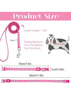 1pc Light Purple Collar And Leash Set With Adjustable Size For Small Pets