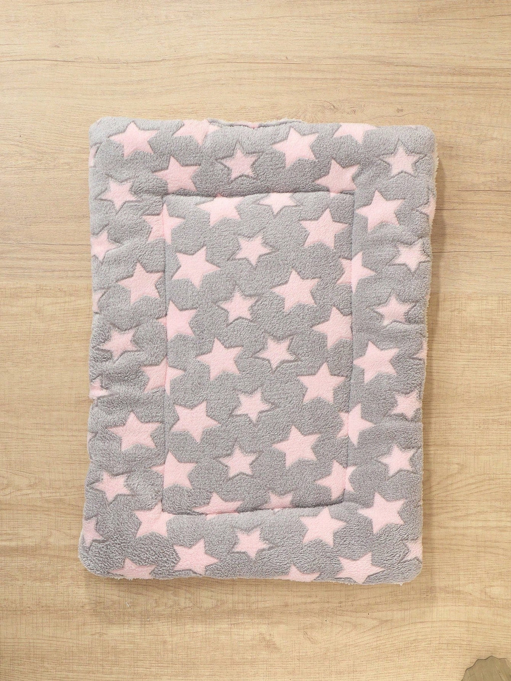 1pc Polyester Star & Heart Breathable Washable Thick Pet Bed Mat For Medium-Small Cats & Dogs, All Seasons (Teddy/Bichon Frise)