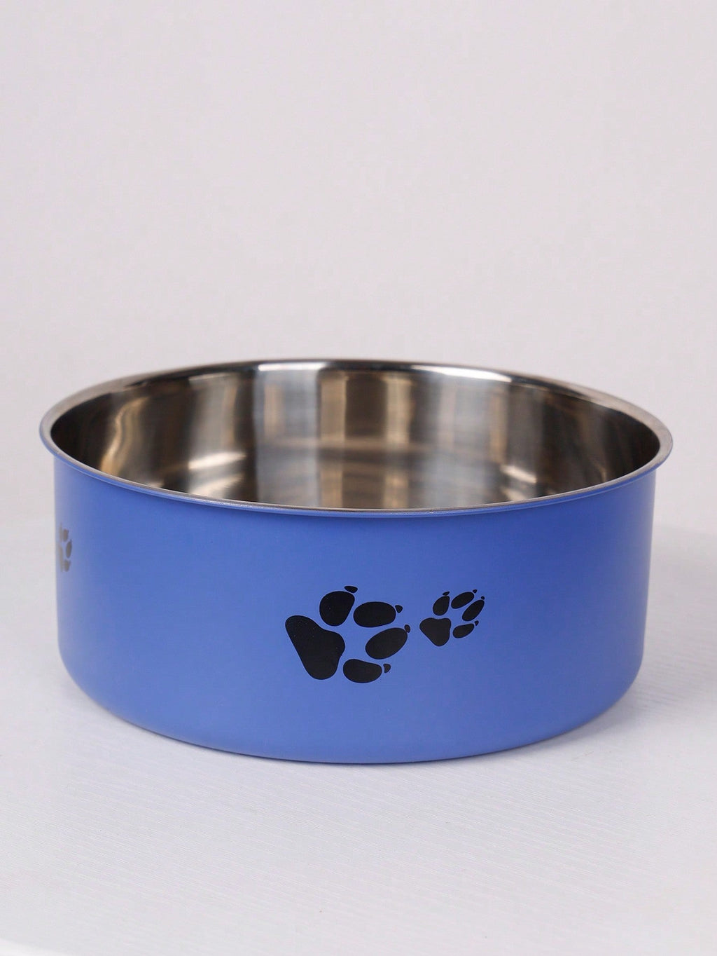 Supet 1pc Cartoon Paw Prints Design Stainless Steel Anti-Slip Pet Bowl For Small And Medium Dogs, Suitable For Indoor And Outdoor Use