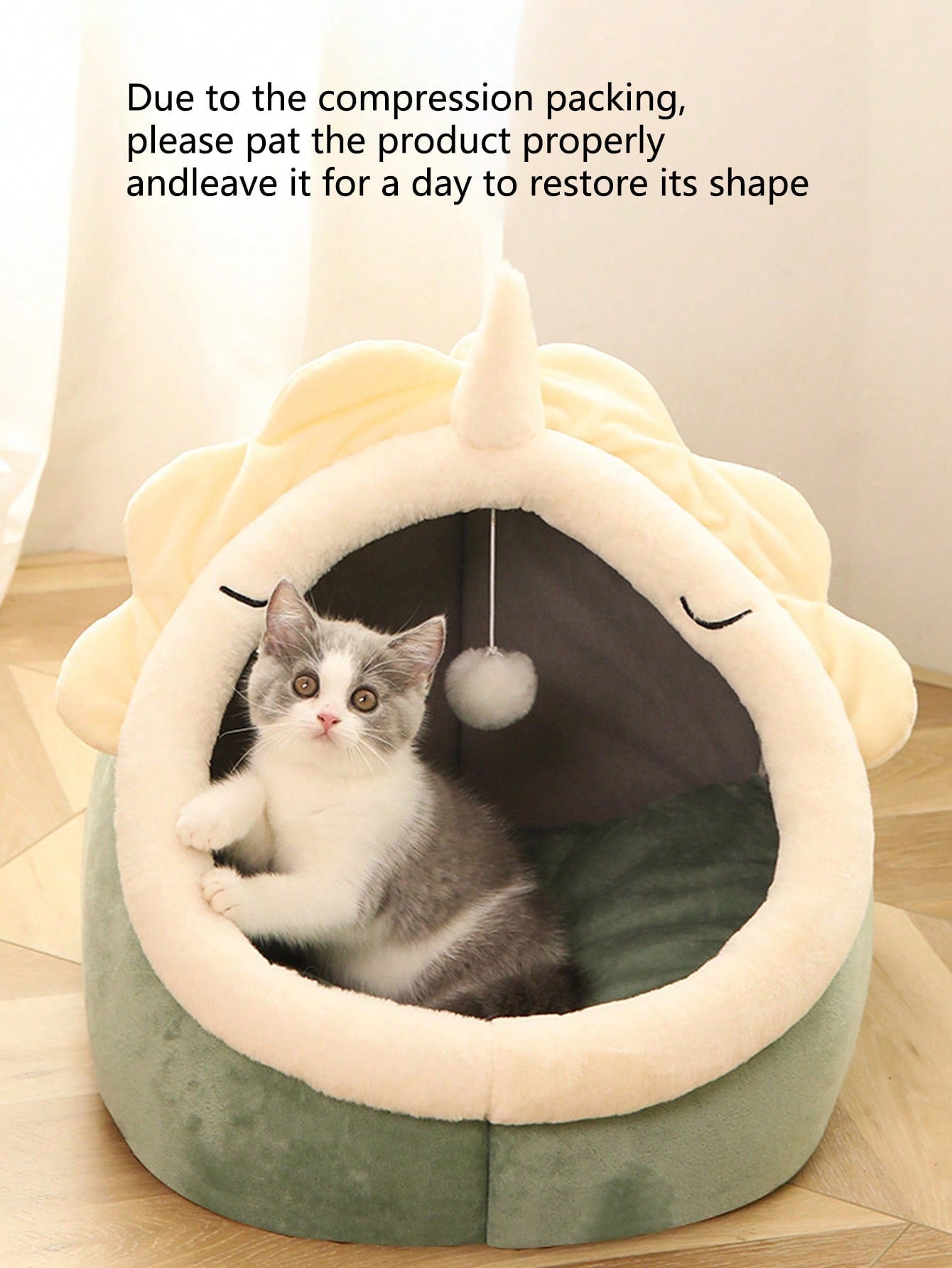 1pc Gray Cat-Shaped Pet Bed Suitable For Small & Medium-Sized Cats And Dogs, All Seasons Puppy Keep Dog Bed Cat Bed