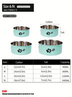 Supet 1pc Cartoon Paw Prints Design Stainless Steel Anti-Slip Pet Bowl For Small And Medium Dogs, Suitable For Indoor And Outdoor Use