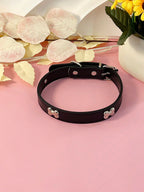 Pet Supplies Dog Collar, Punk Style Pu Leather Bone Shape Neckband, Multi-Color Options For Small, Medium And Large Dogs