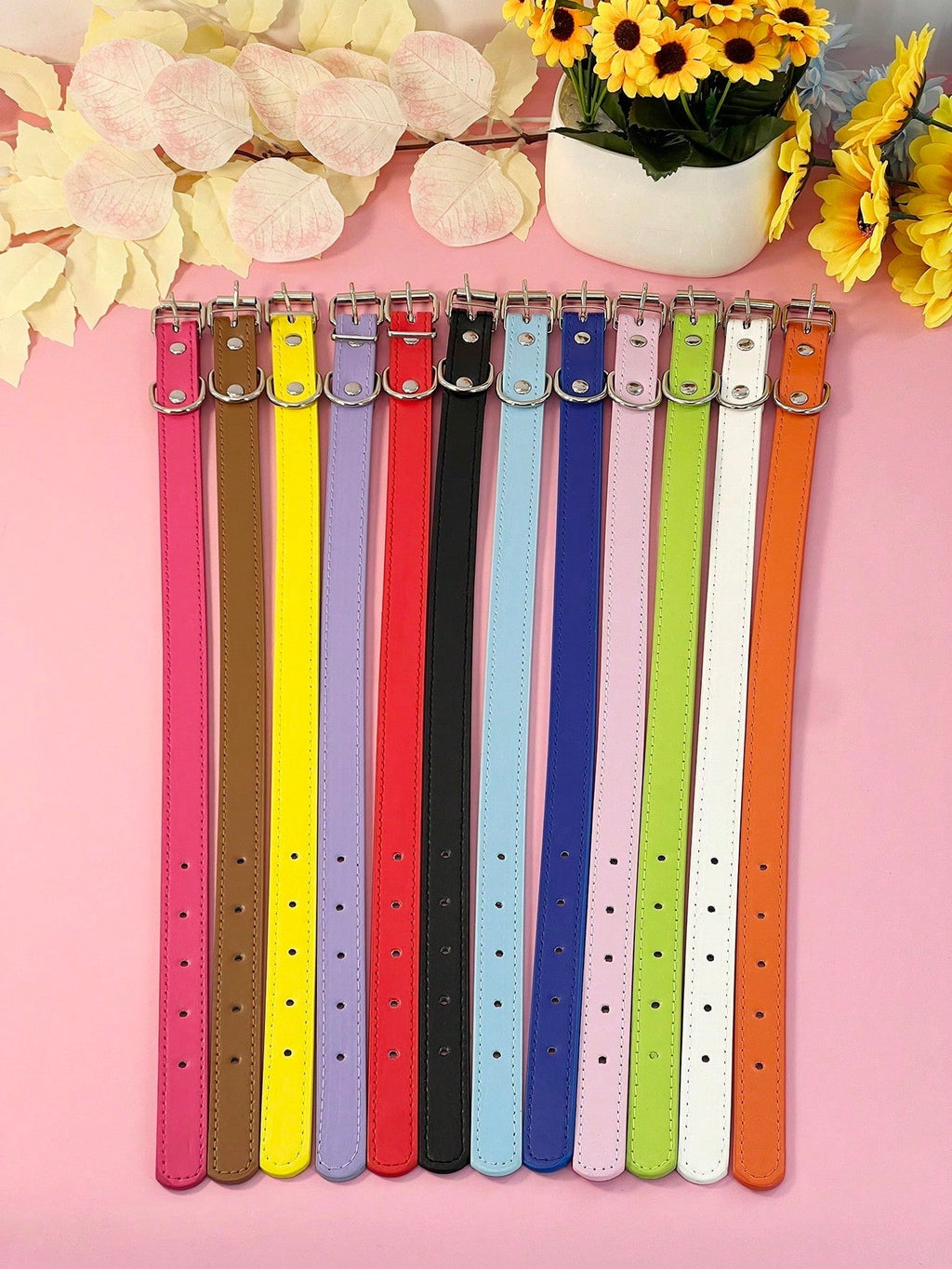 Pet Supplies, Punk Style Pu Leather Multi-Color Dog Collar For Medium And Small Sized Dogs
