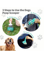 Dog Pooper Scooper, Portable 2 In 1 No Touch Poop Scooper For Small Medium Large Dogs, Claw Wide 6.2'' Dog Waste Pick-Up Cleaner With 75PCS Bag Attachment