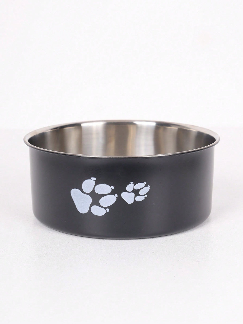 Supet 1pc Cartoon Paw Prints Design Stainless Steel Anti-Slip Pet Bowl For Small And Medium Dogs, Suitable For Indoor And Outdoor Use