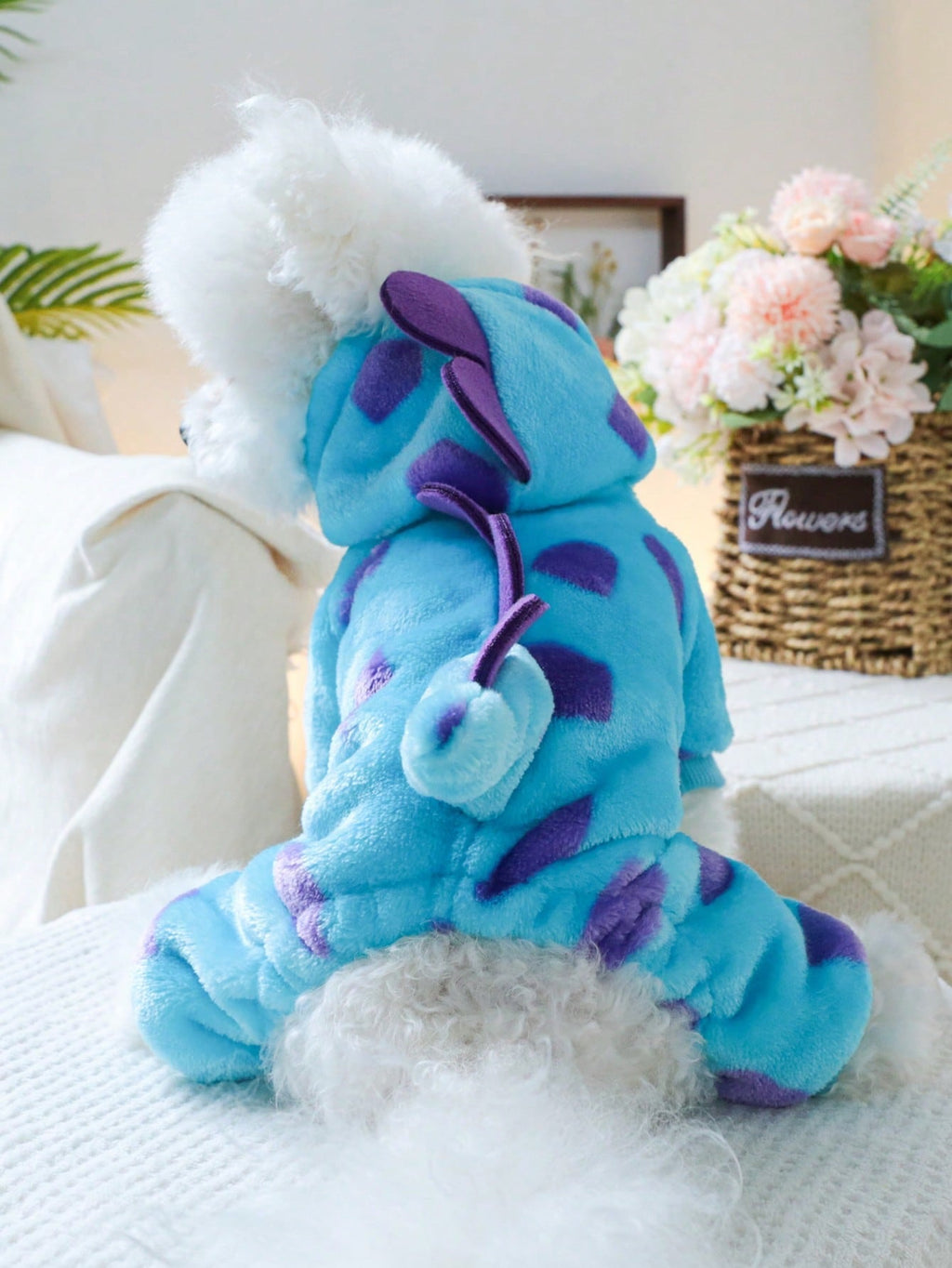 1pc Pet Clothes Universal Costume Clothing For Dogs And Cats, Cute Flower Dinosaur Transformation Costume For Small Dogs And Puppies (Chihuahua, Etc.)