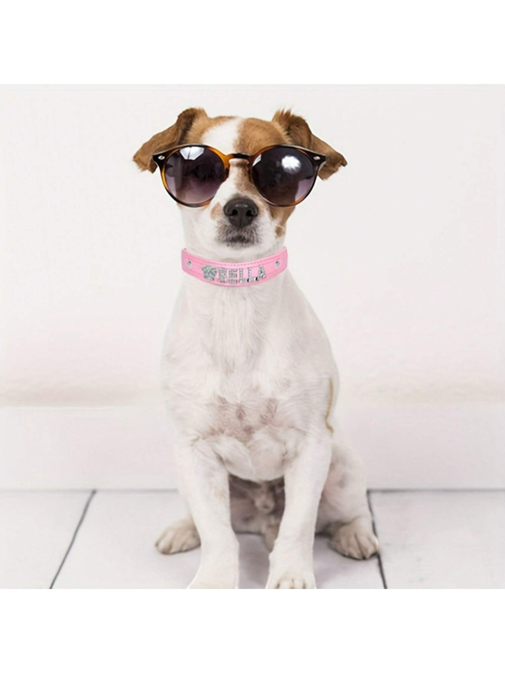 Personalized Dog Collar PU Leather Puppy Cat ID Collars With Rhinestone Heart Star Shaped Dog Accessory For Small Medium And Large Dogs