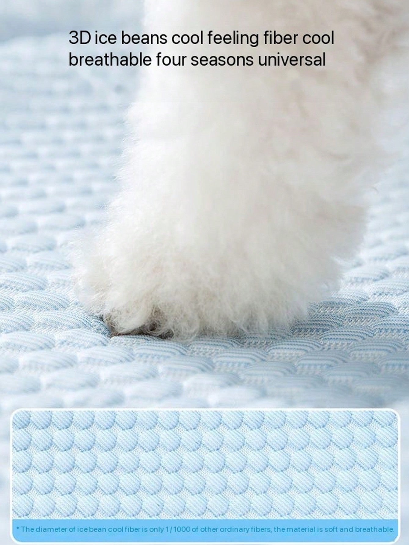 1pc/Set Summer Pet Dog Bed Cooling Mat, Cat Bed Puppy Air Permeable Dog Bed Mat Suitable For Small, Medium And Large Pets