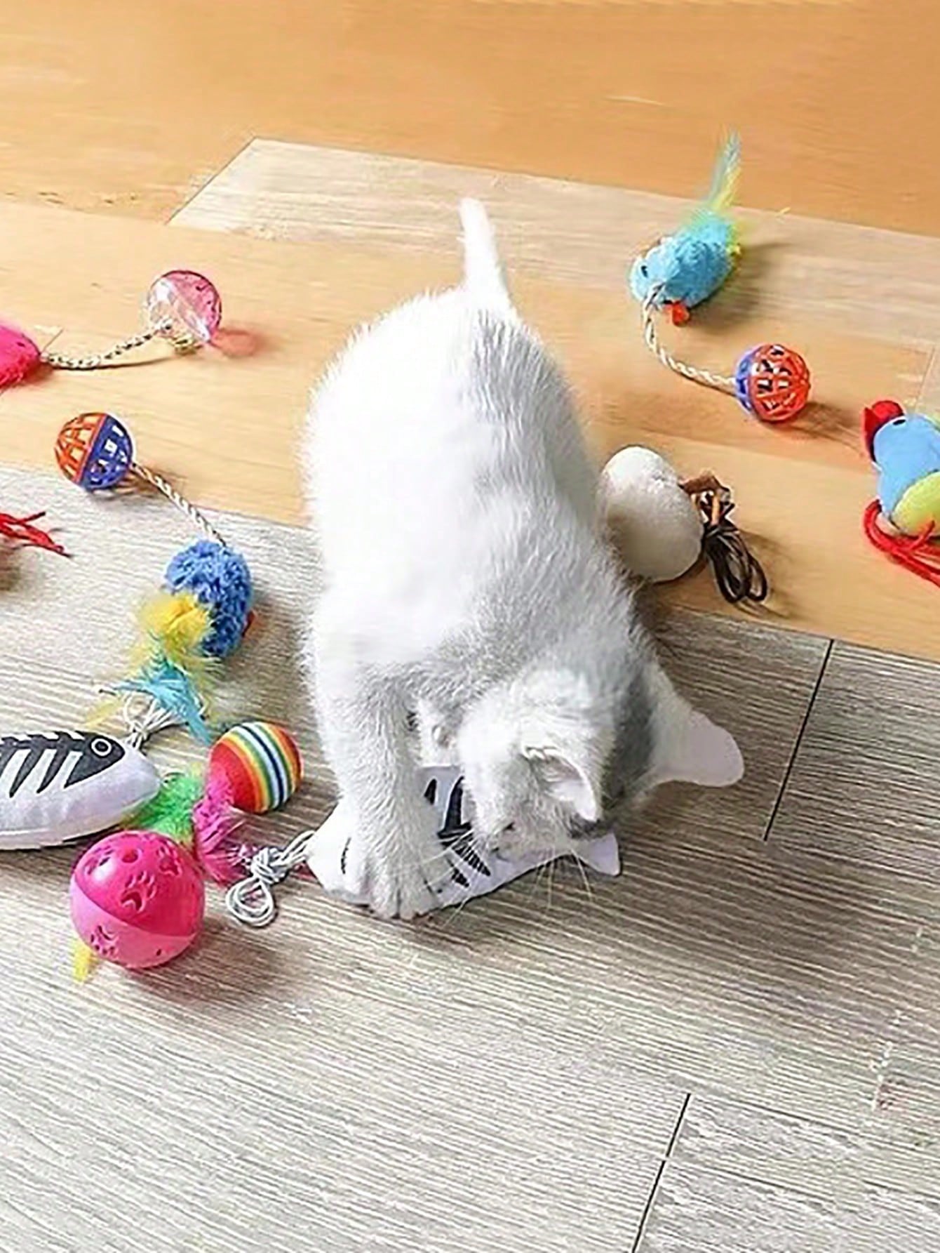 1pc Simulation Mouse Bell Cat Toy, Realistic Sound, Interactive & Fun Pet Plush Toy For Cats Only