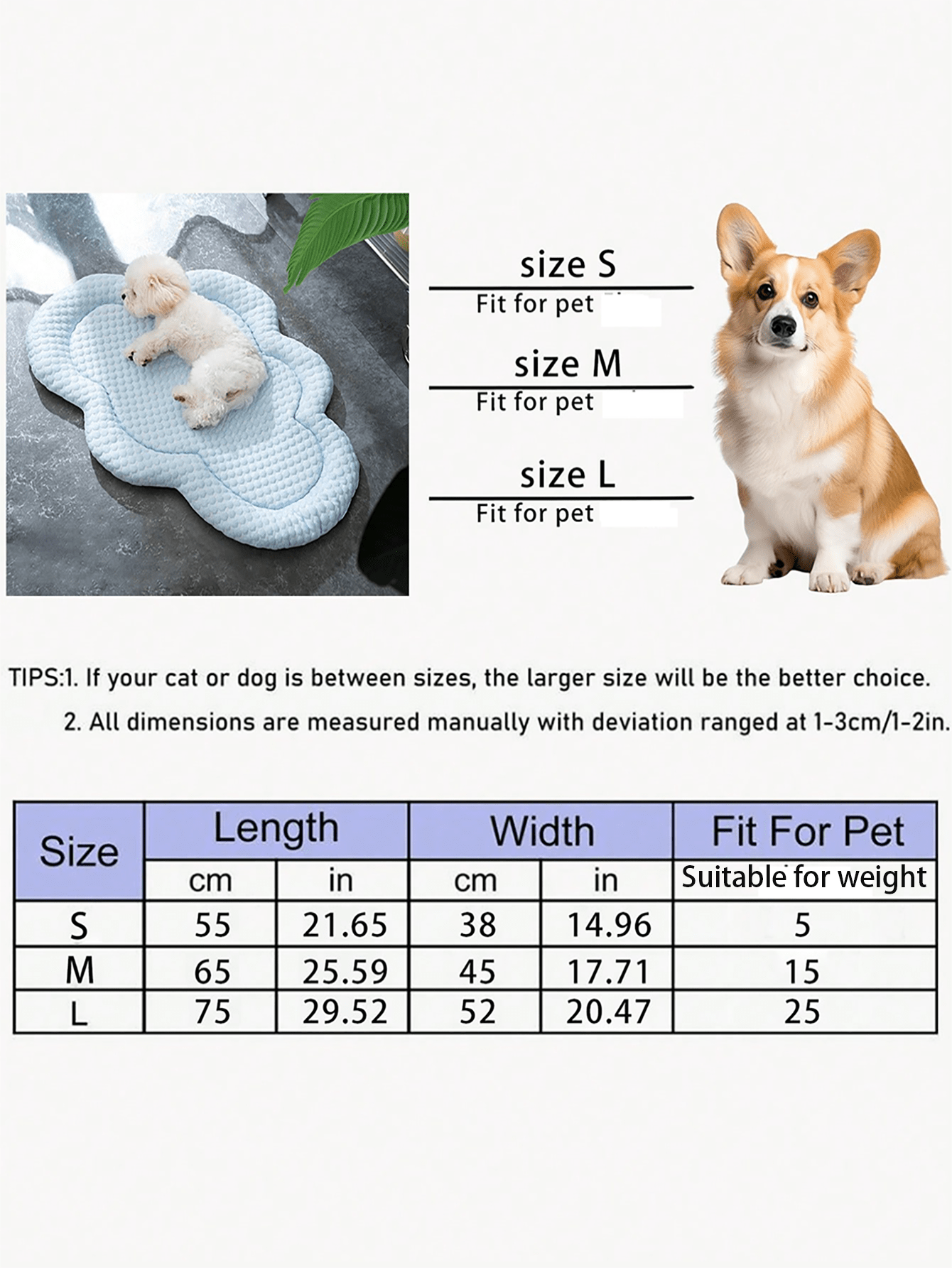 1pc/Set Summer Pet Dog Bed Cooling Mat, Cat Bed Puppy Air Permeable Dog Bed Mat Suitable For Small, Medium And Large Pets