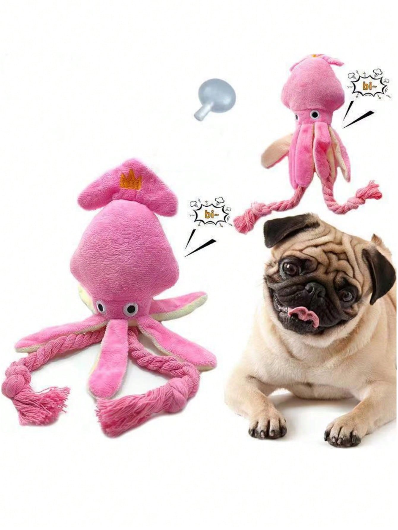 A New Dog Doll Octopus Plush Doll For Grinding Teeth And Cleaning, Suitable For Golden Retrievers, Teddy & Poodle Breeds, Pet Dolls For Entertainment Only
