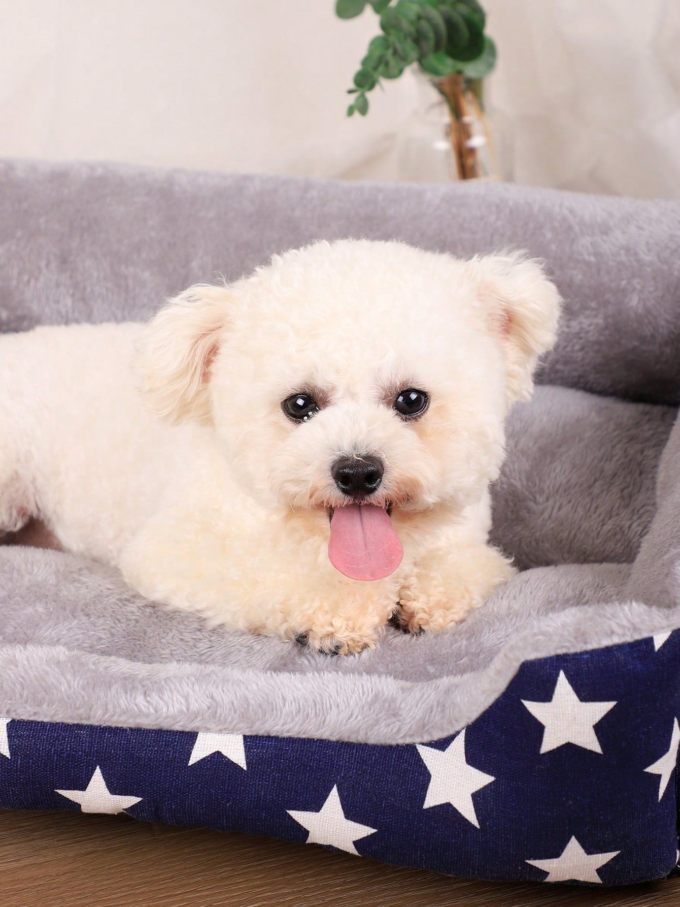 1pc Four Seasons Blue Star Patterned Warm & Breathable Pet Bed Suitable For Small, Medium, And Large Cats And Dogs