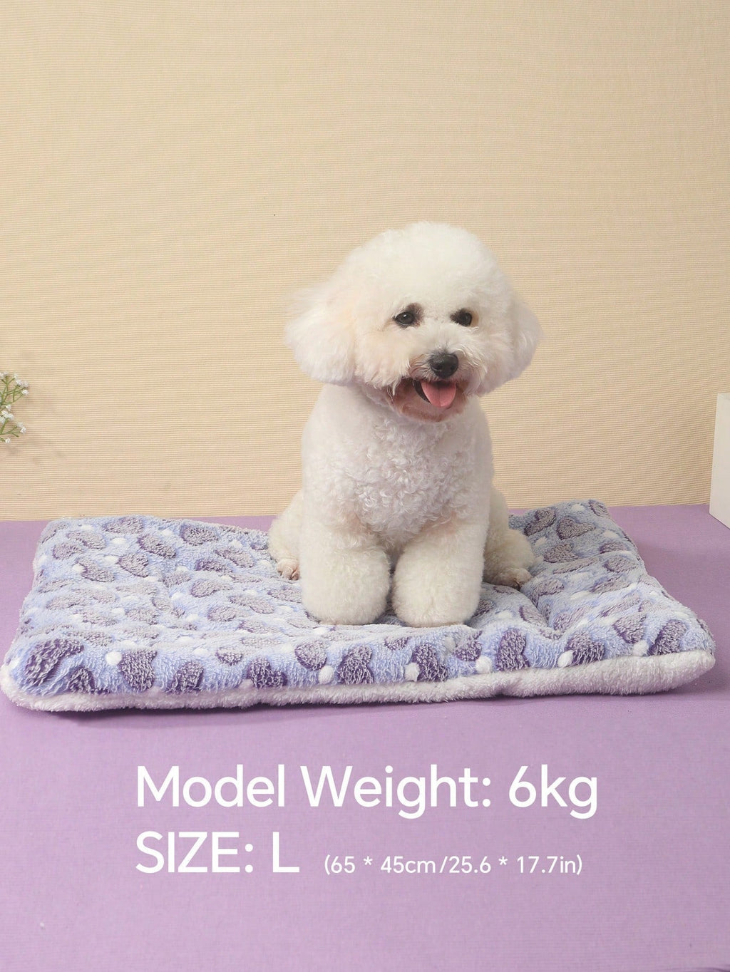 1pc Polyester Star & Heart Breathable Washable Thick Pet Bed Mat For Medium-Small Cats & Dogs, All Seasons (Teddy/Bichon Frise)