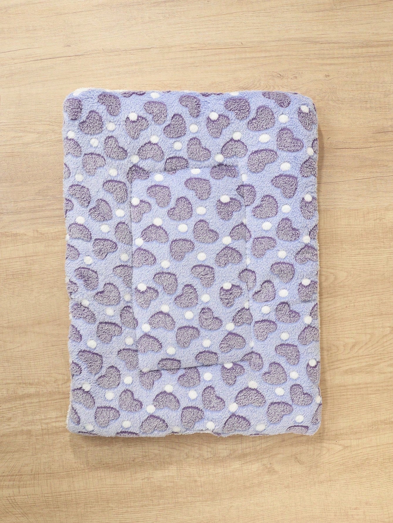 1pc Polyester Star & Heart Breathable Washable Thick Pet Bed Mat For Medium-Small Cats & Dogs, All Seasons (Teddy/Bichon Frise)