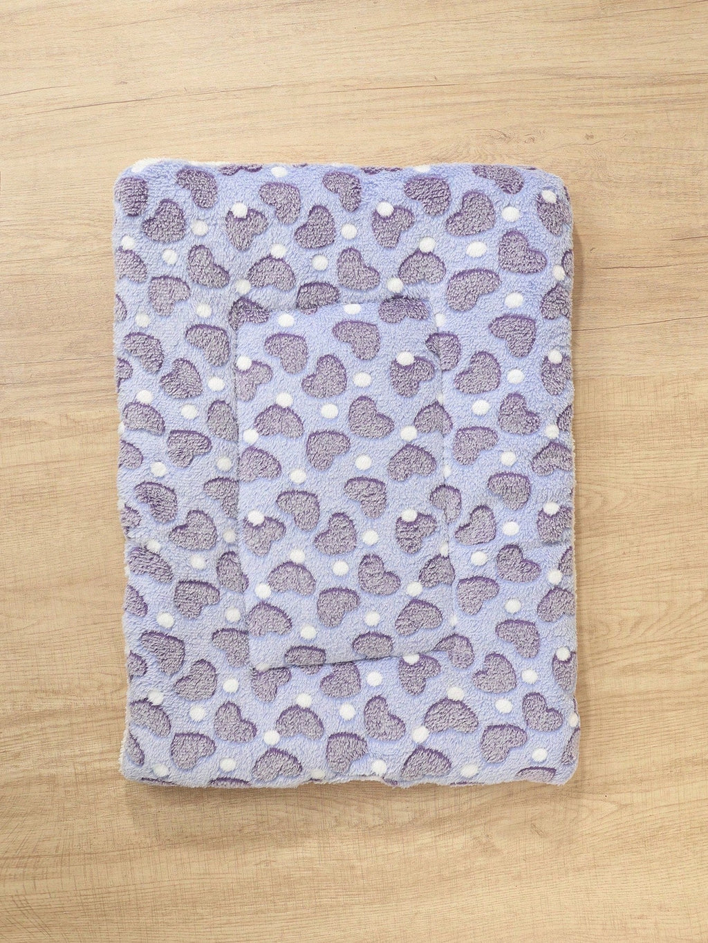 1pc Polyester Star & Heart Breathable Washable Thick Pet Bed Mat For Medium-Small Cats & Dogs, All Seasons (Teddy/Bichon Frise)