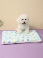 1pc Polyester Star & Heart Breathable Washable Thick Pet Bed Mat For Medium-Small Cats & Dogs, All Seasons (Teddy/Bichon Frise)