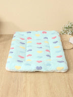 1pc Polyester Star & Heart Breathable Washable Thick Pet Bed Mat For Medium-Small Cats & Dogs, All Seasons (Teddy/Bichon Frise)