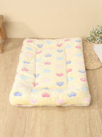 1pc Polyester Star & Heart Breathable Washable Thick Pet Bed Mat For Medium-Small Cats & Dogs, All Seasons (Teddy/Bichon Frise)
