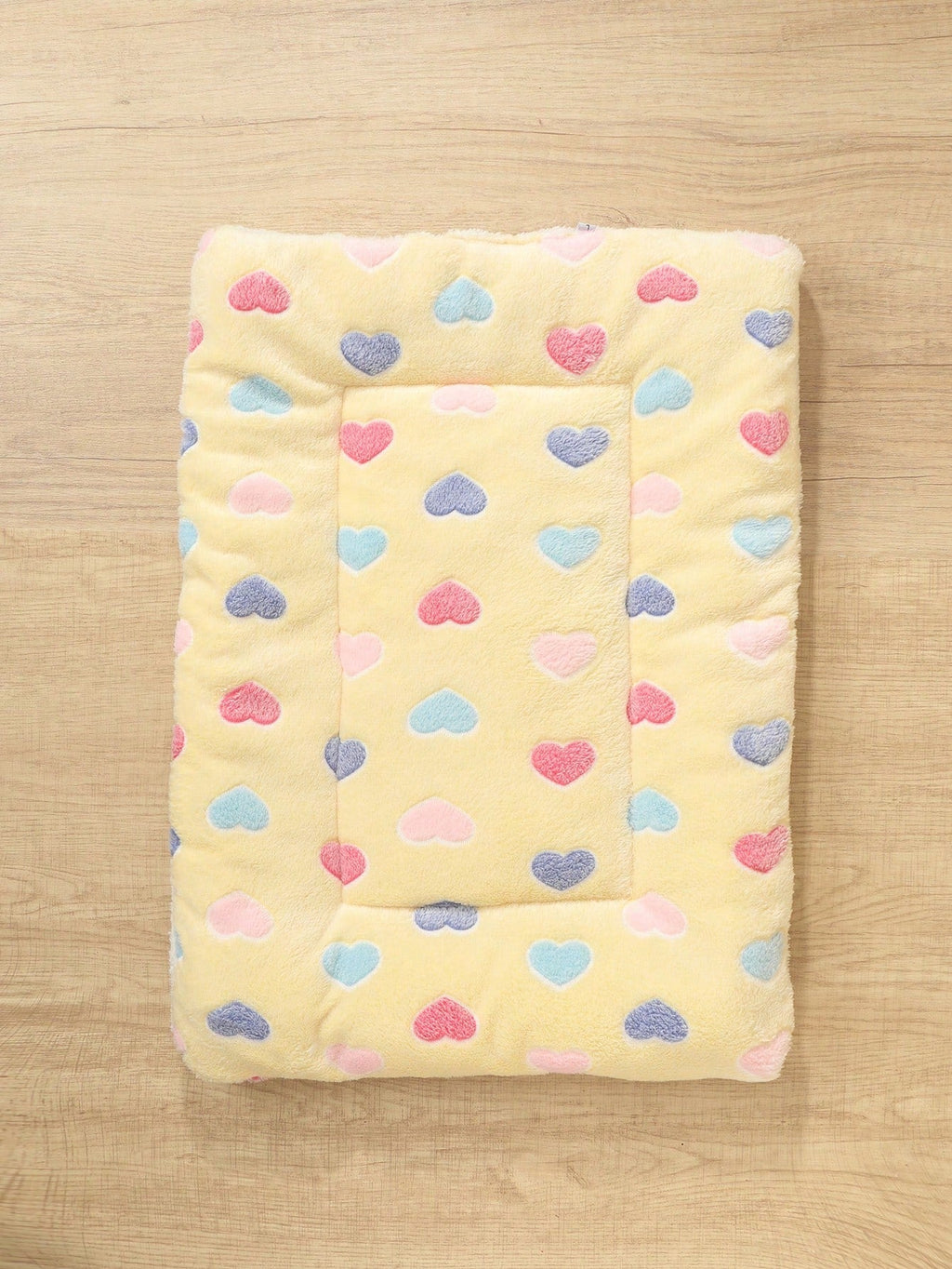 1pc Polyester Star & Heart Breathable Washable Thick Pet Bed Mat For Medium-Small Cats & Dogs, All Seasons (Teddy/Bichon Frise)