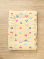 1pc Polyester Star & Heart Breathable Washable Thick Pet Bed Mat For Medium-Small Cats & Dogs, All Seasons (Teddy/Bichon Frise)
