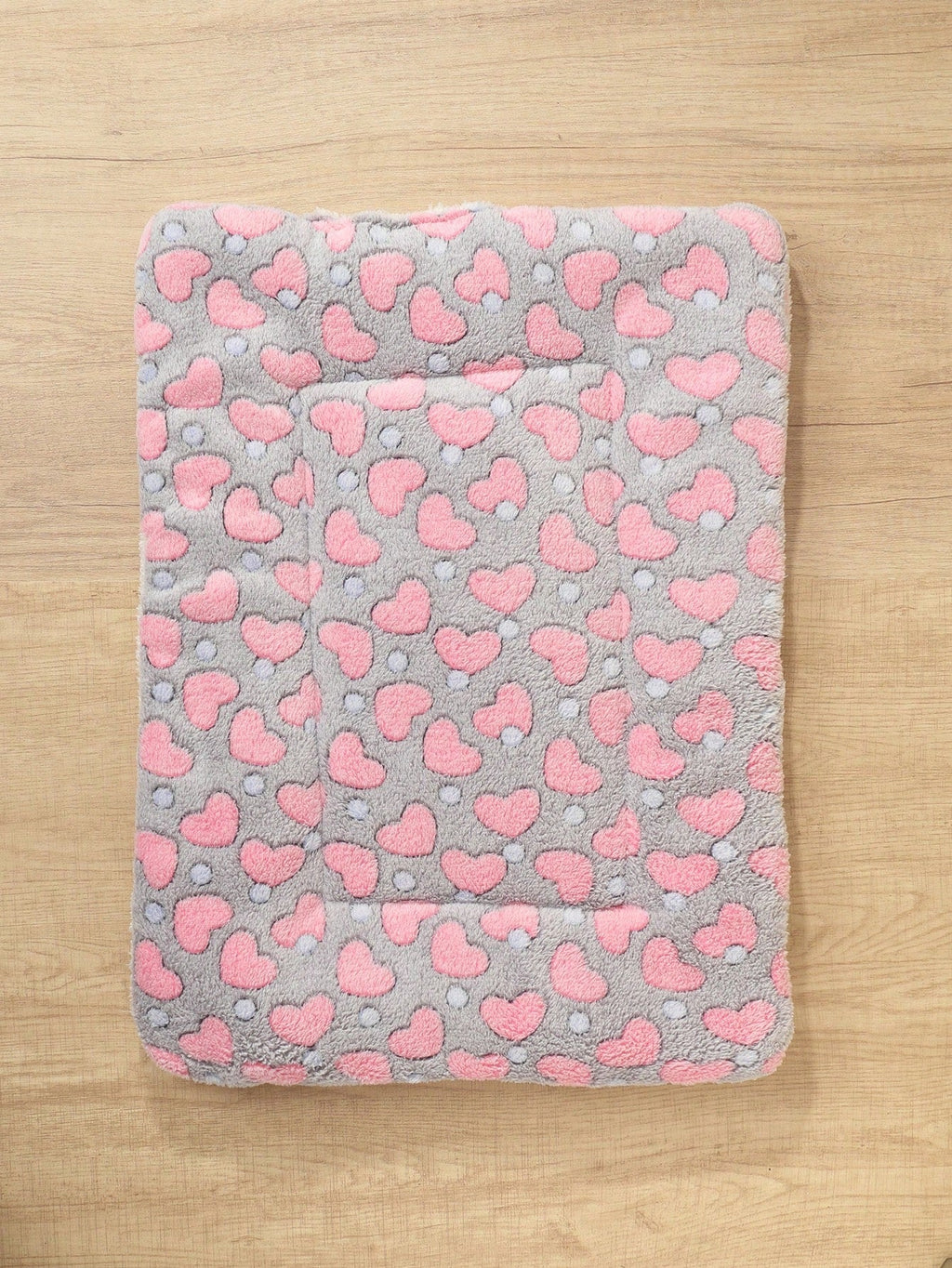 1pc Polyester Star & Heart Breathable Washable Thick Pet Bed Mat For Medium-Small Cats & Dogs, All Seasons (Teddy/Bichon Frise)
