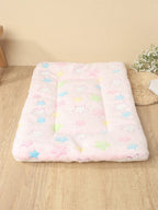 1pc Polyester Star & Heart Breathable Washable Thick Pet Bed Mat For Medium-Small Cats & Dogs, All Seasons (Teddy/Bichon Frise)