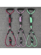 Dual Dog Leash With Wave Pattern - Detachable, Tangle-Free Nylon Lead For Walking Two Dogs