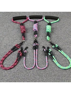 Dual Dog Leash With Wave Pattern - Detachable, Tangle-Free Nylon Lead For Walking Two Dogs
