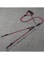 Dual Dog Leash With Wave Pattern - Detachable, Tangle-Free Nylon Lead For Walking Two Dogs