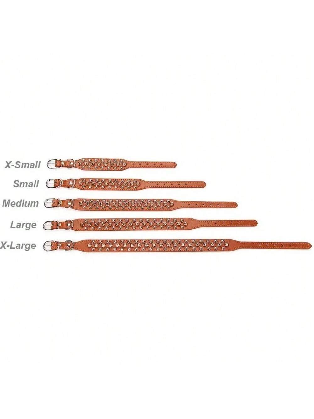 Pet Dog Collar Adjustable Leather Neck Strap Supplies PU Leather Punk Rivet Spiked Dog Collar Pet Collars For Small Medium Sized Dog, Large Dog Cat