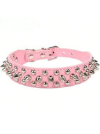 Pet Dog Collar Adjustable Leather Neck Strap Supplies PU Leather Punk Rivet Spiked Dog Collar Pet Collars For Small Medium Sized Dog, Large Dog Cat