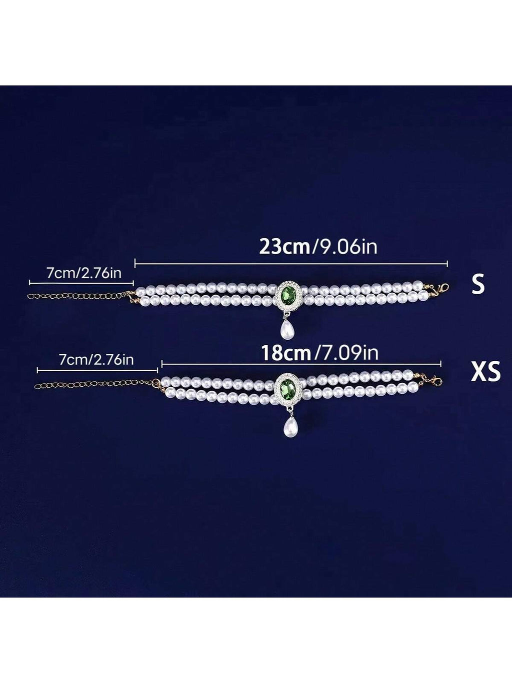 Elegant Light Luxury Small Cat Dog Double Pearl Pendant Necklace Maltese Yorkshire Poodle Noble Style Rhinestone Necklace Pet Wedding Party Collar Accessories Available In 3 Colors