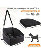 Dog Car Seat For Small Medium Dogs,Detachable Washable Dog Booster Seat Under 30lbs, Pet Car Seat Travel Bed With Storage Pockets And Dog Safety Belt