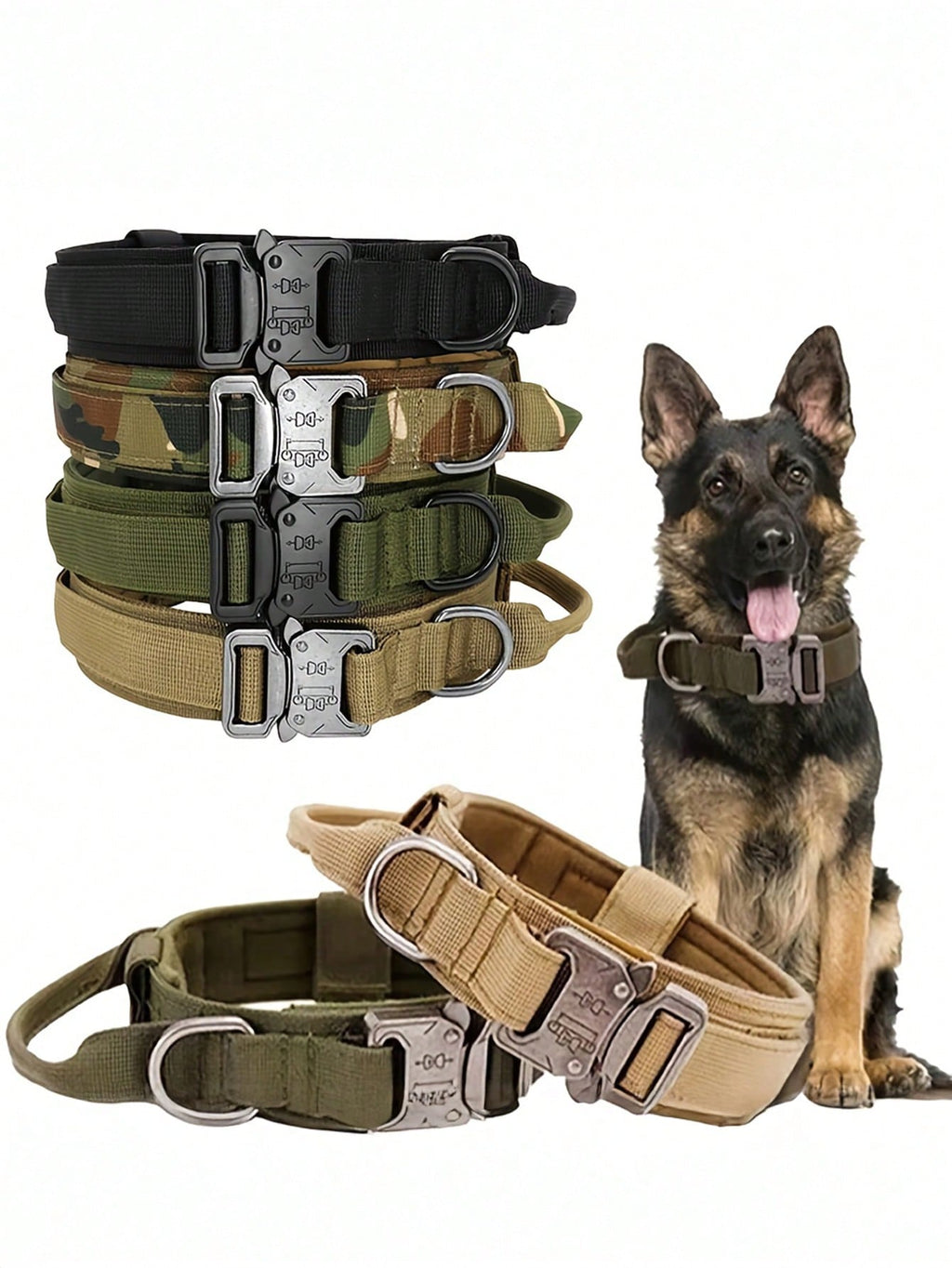 Tactical Dog Collar With Handle - Heavy Duty Collar For Medium And Large Dogs - Provides Ultimate Control And Comfort