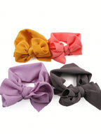 1pc Pet Headgear Teddy Up Bow Hat Dog Bunny Turban Knot Bow Hair Bands Head Wrap Rabbit Knitted Headband Gift Stretchy DIY Pet Accessories Suitable For Medium Dogs Perfect Birthday Gift
