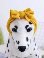 1pc Pet Headgear Teddy Up Bow Hat Dog Bunny Turban Knot Bow Hair Bands Head Wrap Rabbit Knitted Headband Gift Stretchy DIY Pet Accessories Suitable For Medium Dogs Perfect Birthday Gift