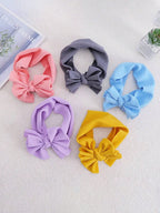 1pc Pet Headgear Teddy Up Bow Hat Dog Bunny Turban Knot Bow Hair Bands Head Wrap Rabbit Knitted Headband Gift Stretchy DIY Pet Accessories Suitable For Medium Dogs Perfect Birthday Gift