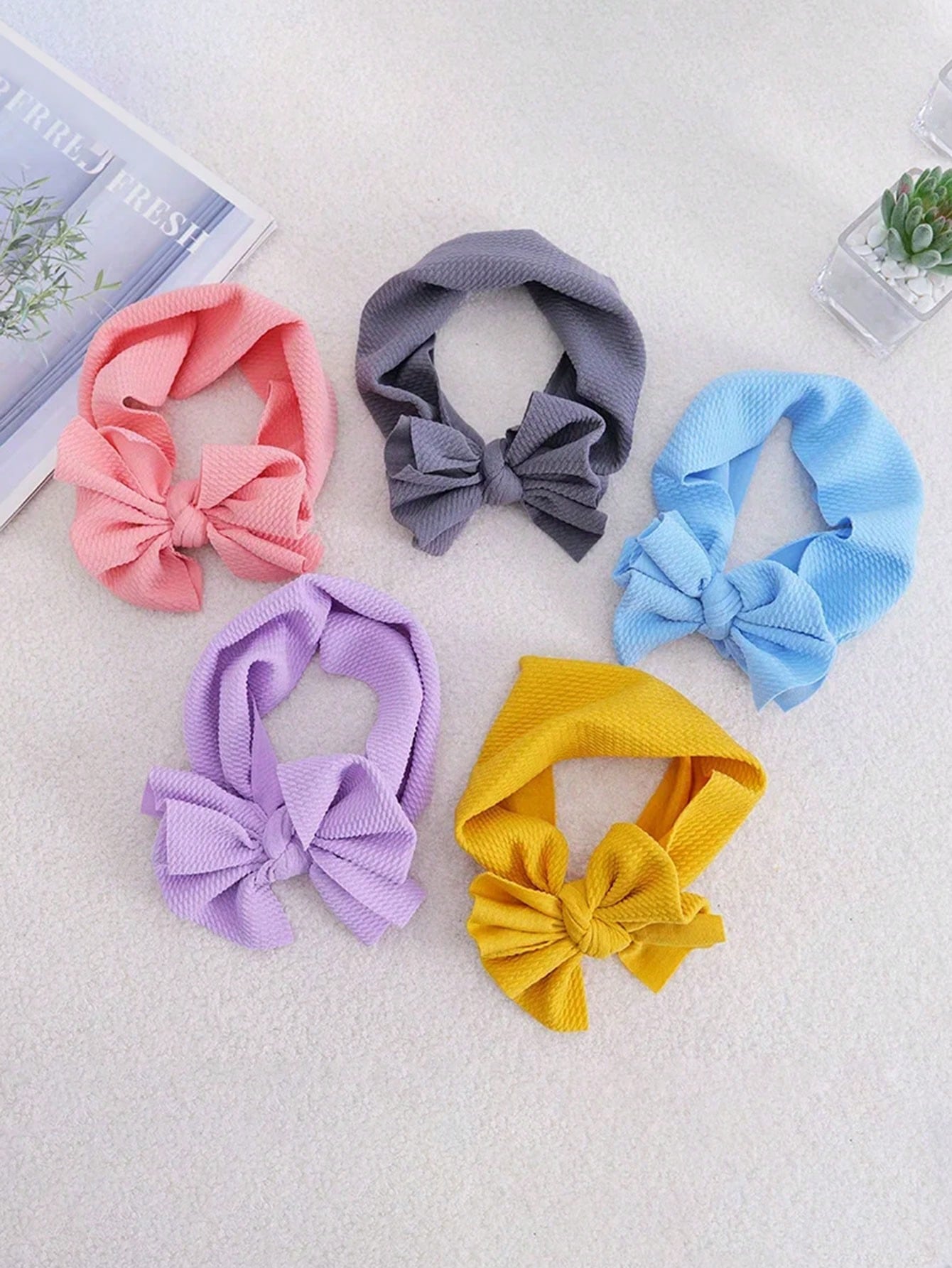 1pc Pet Headgear Teddy Up Bow Hat Dog Bunny Turban Knot Bow Hair Bands Head Wrap Rabbit Knitted Headband Gift Stretchy DIY Pet Accessories Suitable For Medium Dogs Perfect Birthday Gift