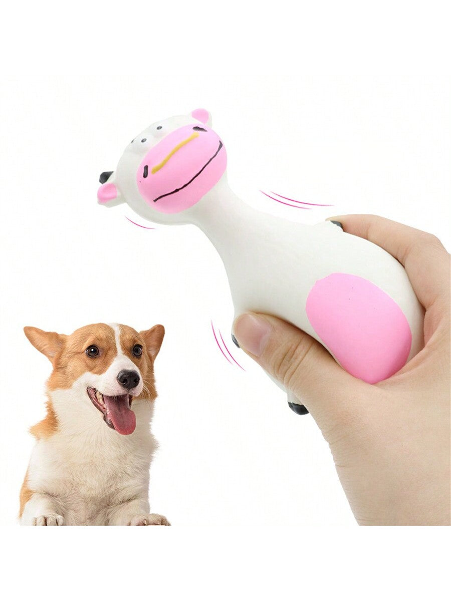 Dog Voice-Activated Latex Cute Cartoon Toys, Chew & Bite Resistant Latex Toys