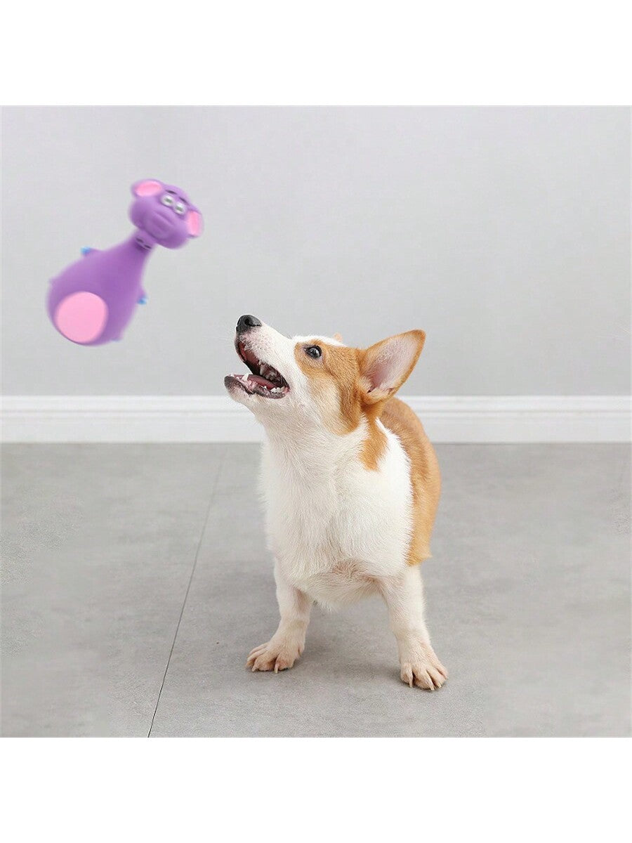 Dog Voice-Activated Latex Cute Cartoon Toys, Chew & Bite Resistant Latex Toys