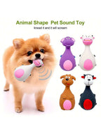 Dog Voice-Activated Latex Cute Cartoon Toys, Chew & Bite Resistant Latex Toys