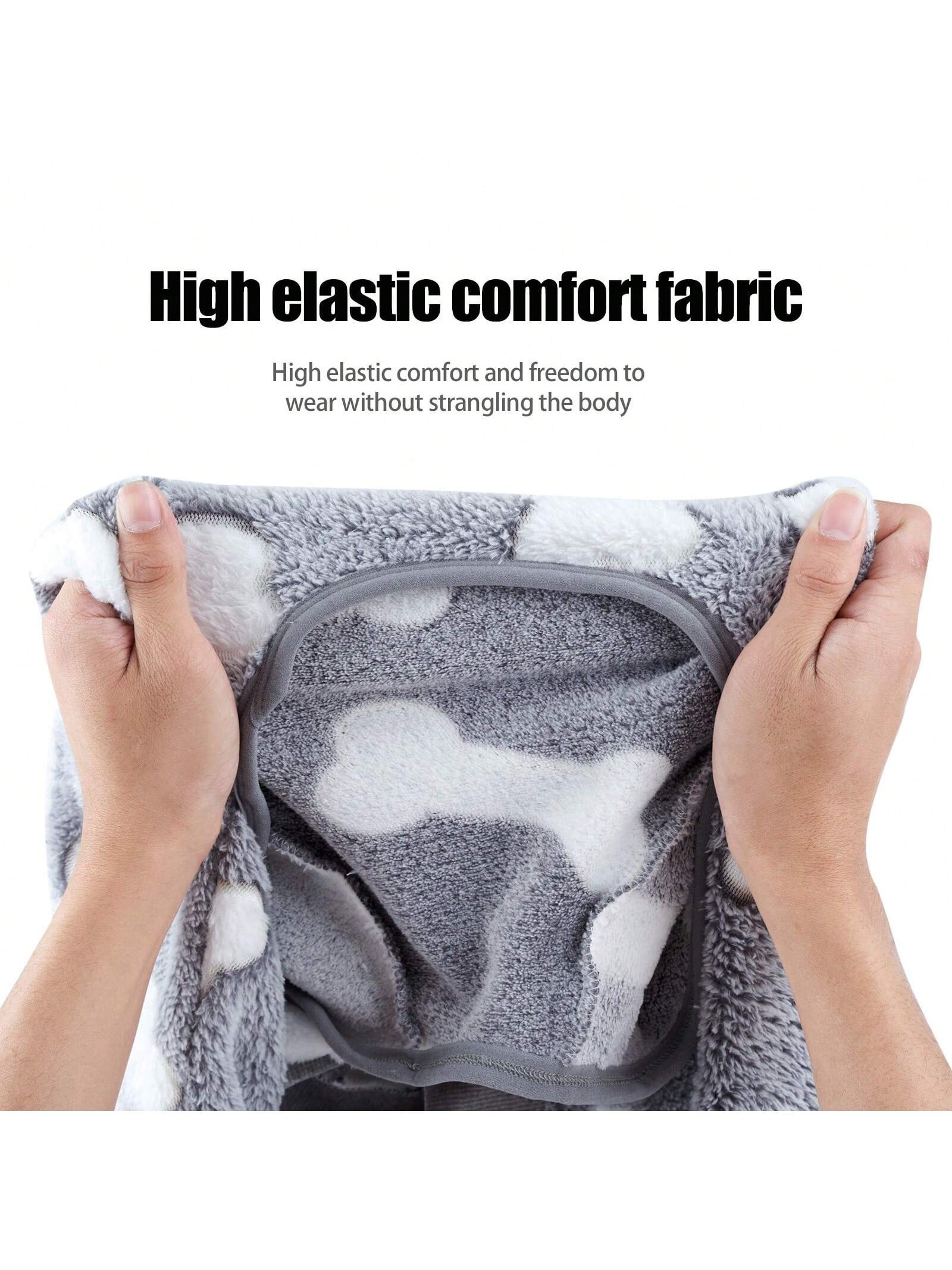 Fuzzy Dog Pajamas For Cold Weather 4 Legs Clothes, Dog Winter Clothes For Small Medium Large Dogs Pet With Feet Warm Soft Pet Romper Winter