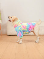 Pet Tie Dye Plush Hoodie, Pet Christmas Clothes, Dog Clothes, Pet Thickened Clothes, Pet Winter Clothes, Dog Winter Clothes, Cat Clothes, Large Dog Clothes, Plus Size Dog Clothes