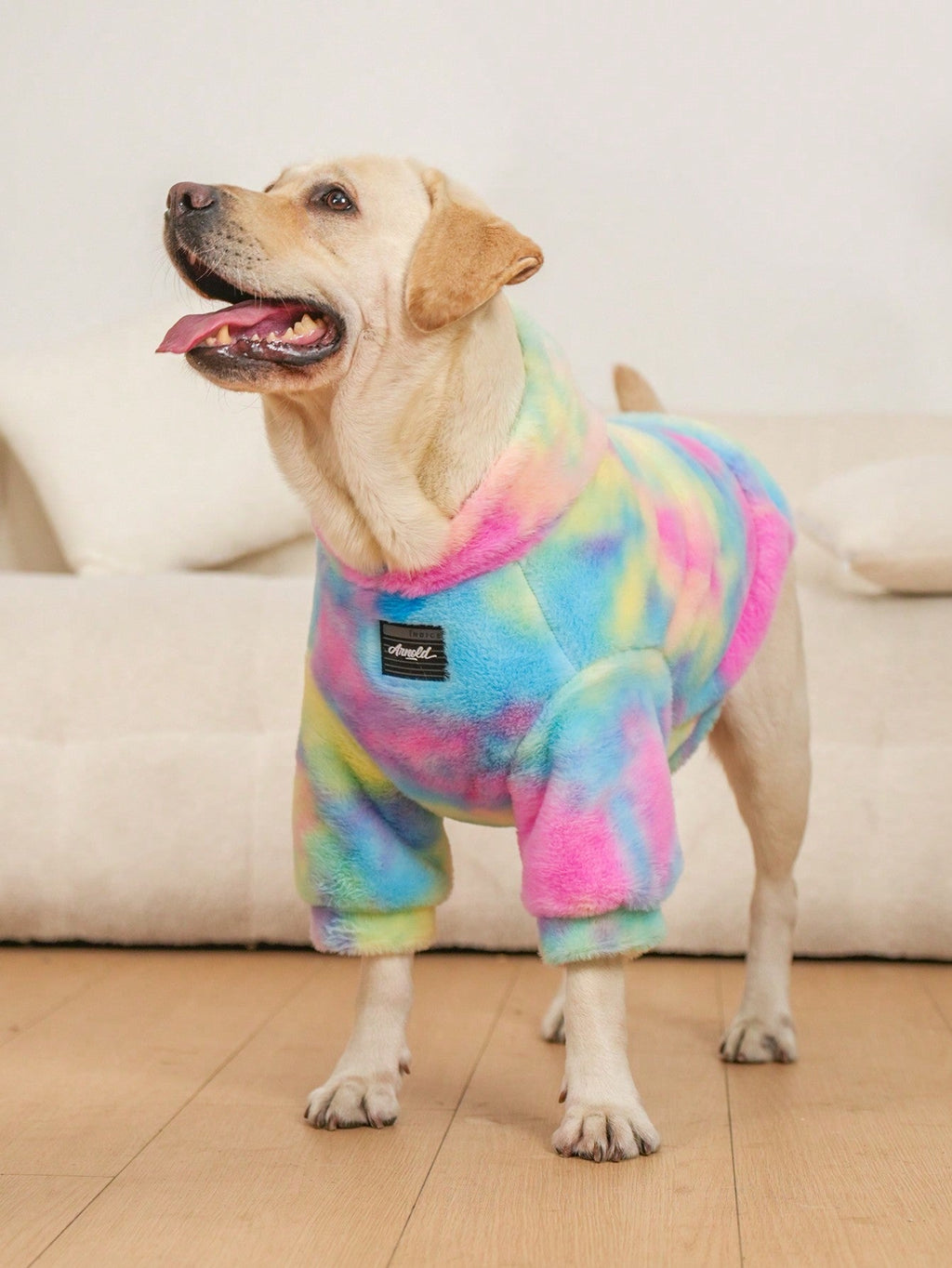 Pet Tie Dye Plush Hoodie, Pet Christmas Clothes, Dog Clothes, Pet Thickened Clothes, Pet Winter Clothes, Dog Winter Clothes, Cat Clothes, Large Dog Clothes, Plus Size Dog Clothes
