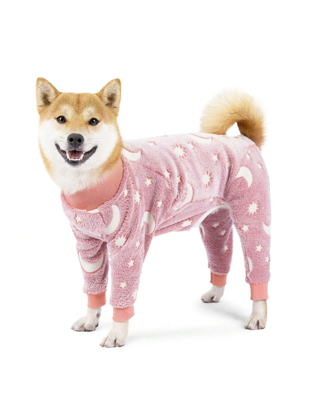 Fuzzy Dog Pajamas For Cold Weather 4 Legs Clothes, Dog Winter Clothes For Small Medium Large Dogs Pet With Feet Warm Soft Pet Romper Winter