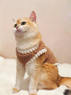 Soft & Warm Knitting Sleeveless Dog/Cat Sweater, Comfortable Pet Clothing For Dogs & Cats, Suitable For All Seasons, Autumn/Winter
