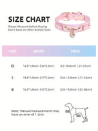 NEW 1Pc PU Leather Delicate Pet Dog Collar,High-Quality Leather Fabric And Alloy Fittings.Beautiful Gemstone Decoration.